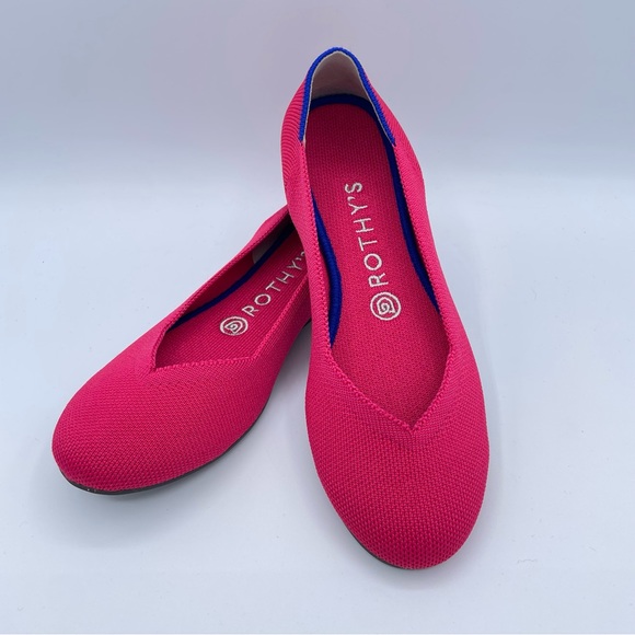 Rothy’s Round Toe Ballet Flats 7 1/2 Hot Pink Sexy Barbie - Picture 15 of 15
